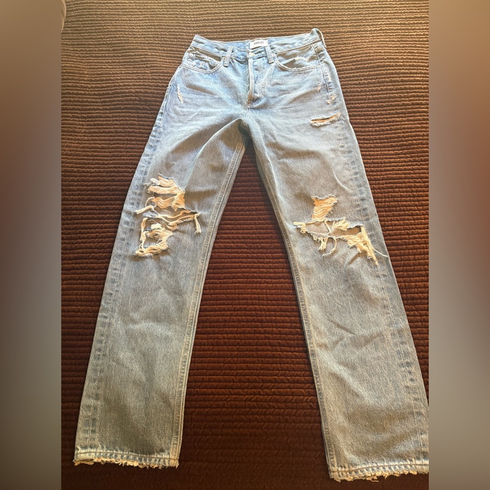 SOLD Agolde 90's Mid Rise Loose Fit Jeans In Vintage Denim size 24
